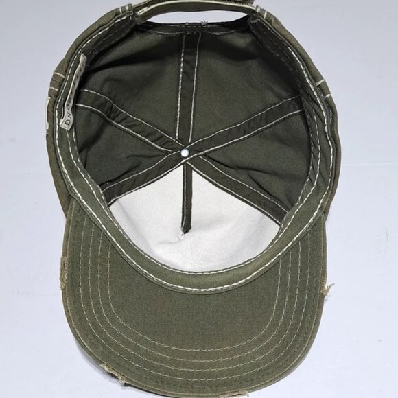 BILLABONG SURF GRAPHIC PRINT BASEBALL HAT DISTRESSED BEIGE CAP STRAPBACK ADJUST - Picture 7 of 9